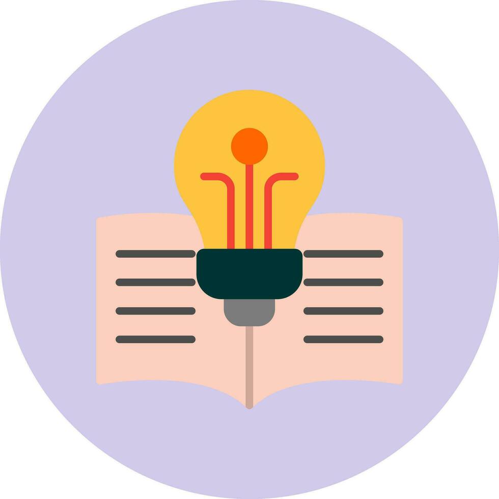 Lightbulb and book icon